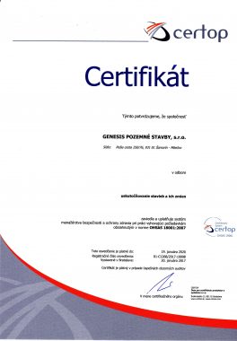 certifikát certop 1